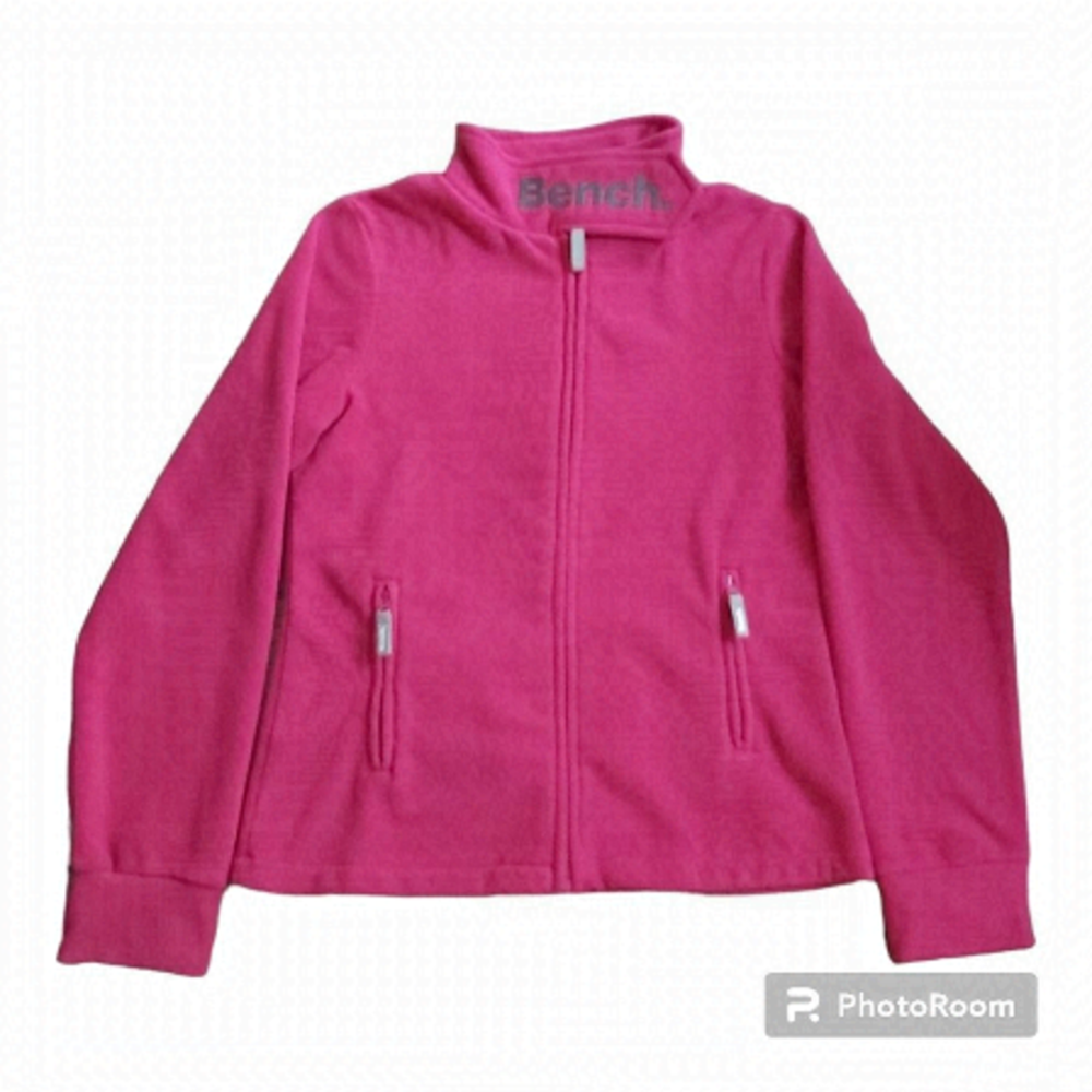 Burgundy Bench 100% Polyester Fleece Jacket for Girls - Size 13/14
